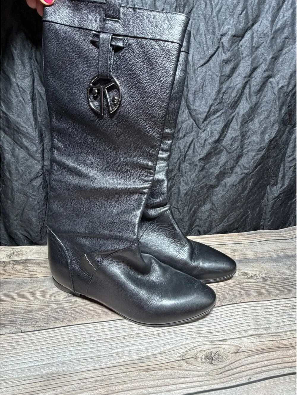 Vero Cuoio, Black Leather Boots Size EUR 39/US 8.5 Women’s